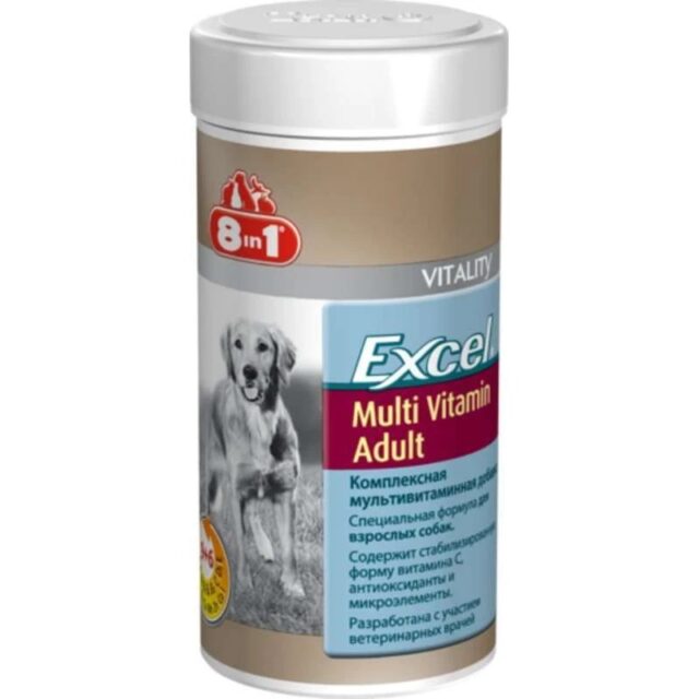 Toidulisand koertele 8in1 Excel Multi Vitamiin täiskasvanud koertele 70tabletti