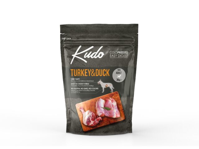 Kudo Turkey & Duck Mini külmpressitud koeratoit 3kg