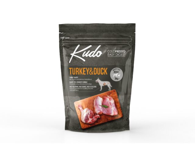 Kudo Turkey & Duck külmpressitud koeratoit 3kg