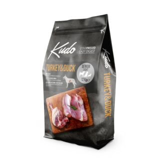 Kudo Turkey & Duck Senior Light külmpressitud koeratoit 12kg