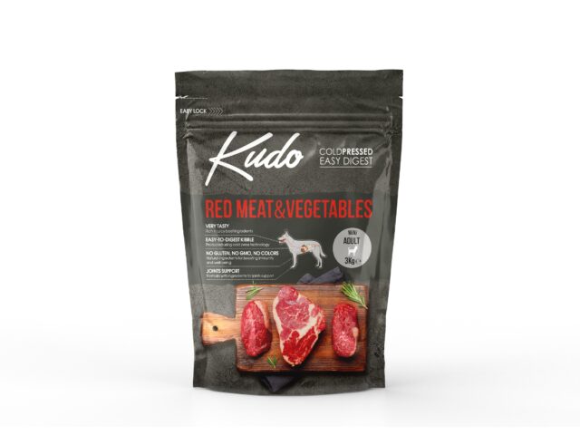 Kudo Red Meat & Vegetables Mini külmpressitud koeratoit 3kg