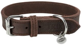 Kaelarihm Rustic, S-M: 34-40 cm/25 mm, tumepruun