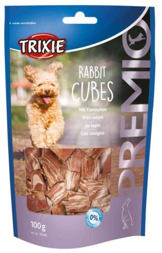 Koera maius PREMIO Küülikukubikud, 100 g