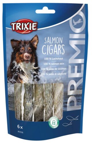 Koera maius PREMIO Lõhe sigarid, 12,5 cm, 6 tk /70 g