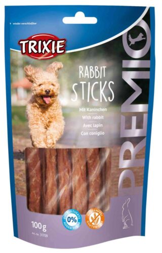 Koera maius PREMIO Küülikupulgad, 100 g