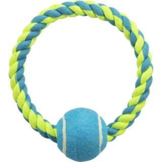 Mänguasi koertele Köisrõngas tennisepalliga, ø 6 cm/ø 8 cm