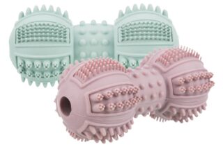 Mänguasi koertele DentaFun hantel 9cm kummist juhuslik värv