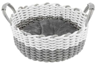 Koera korv Nabou 45 cm, hall/valge