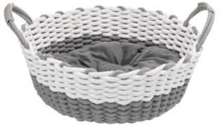 Koera korv Nabou 55 cm, hall/valge