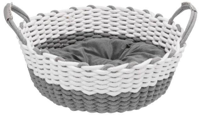 Koera korv Nabou 55 cm, hall/valge