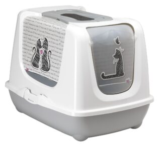 Kassitualett Trendy Cat 50x39x38cm Cats in Love Grey Hall
