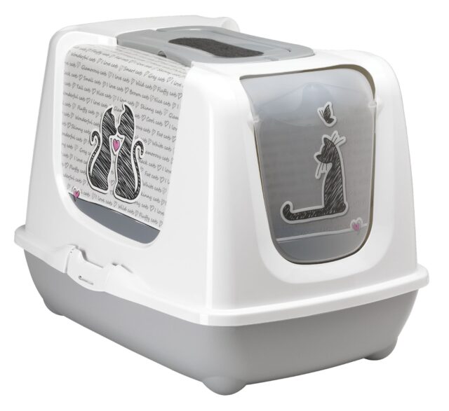 Kassitualett Trendy Cat 50x39x38cm Cats in Love Grey Hall