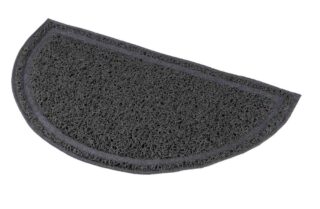 Kassi tualeti käpamatt, poolringikujuline, PVC, 41 × 25 cm, antratsiit