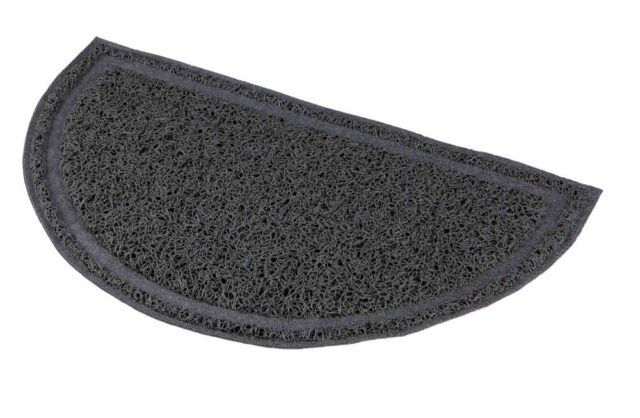 Kassi tualeti käpamatt, poolringikujuline, PVC, 41 × 25 cm, antratsiit