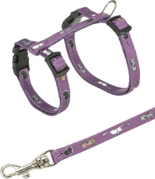 Traksid kassipoegadele rihmaga Junior, kassimotiiviga, 21-33 cm/8 mm, 1,20 m