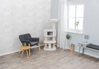 Kraapimispost Nelli, 140 cm, valge/taupe