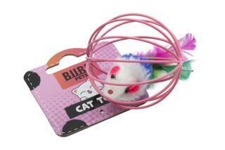 Bubu Pets kassilelu hiir metallvõrepallis 6cm (assortii)