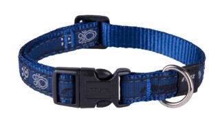 Kaelarihm Rogz Fancy Dress M 16mm Scooter, Navy Paw muster