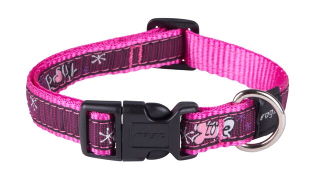 Kaelarihm Rogz Fancy Dress M 16mm Scooter, Pink Love muster
