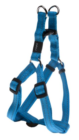 Traksid Rogz Step-in Snake 16mm-5/8 türkiis helkur