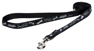 Jalutusrihm Rogz Fancy Dress Medium 16mm Scooter, Black Bone muster
