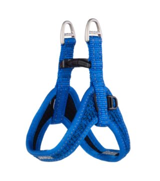 Traksid Rogz Tiny Fast Fit Tuig XXS 32cm sinine helkur