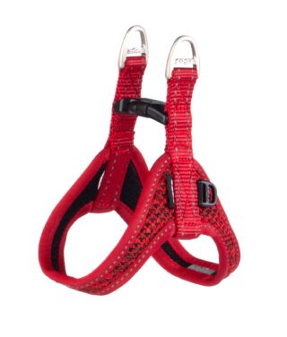Traksid Rogz Tiny Fast Fit Tuig XXS 32cm punane helkur