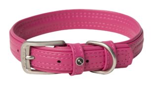 Kaelarihm Pin Buckle pandlaga M nahk/roosa