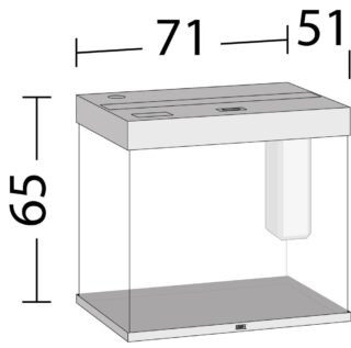 Akvaarium Lido LED 200 L valge