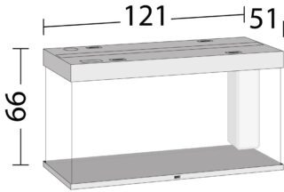 Akvaarium Rio LED 350 L must