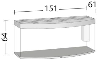 Akvaarium Vision LED 450 L hele puit