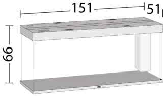 Akvaarium Rio LED 450 L tume puit
