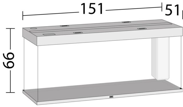 Akvaarium Rio LED 450 L hele puit