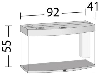 Akvaarium Vision LED 180 L valge
