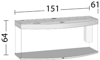 Akvaarium Vision LED 450 L valge