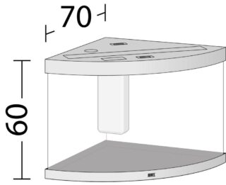 Akvaarium Trigon LED 190 L valge
