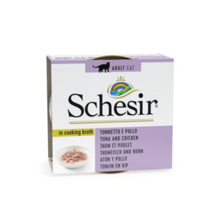 Schesir tuunikala + kanafilee puljongis 70g märg toit kassidele