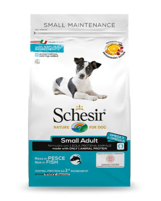 Schesir Small Maintenance kalaga 800g kuivtoit koertele