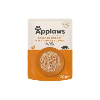 Applaws einekotikesed kassidele, kana ja maksaga, želees, 70 g