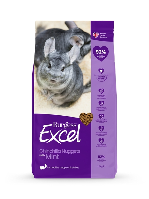 Burgess Excel Mint tšintšilja täissööt 1,5 kg