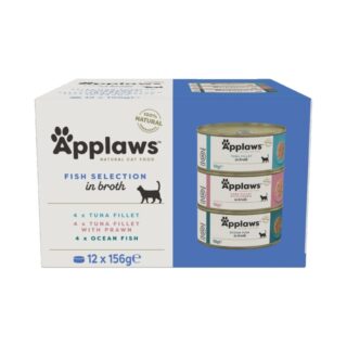 Applaws konservid kassidele, kalavalik 12 x 156g