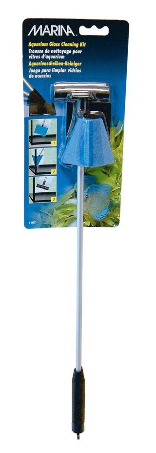 Käsna ja teraga kaabits nurkade jaoks Marina akvaariumi klaasi puhastamise komplekt 52cm