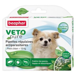 Beaphar VetoPure SpotOn Dogs <15 kg N3 tilgad ektoparasiitide vastu - koer