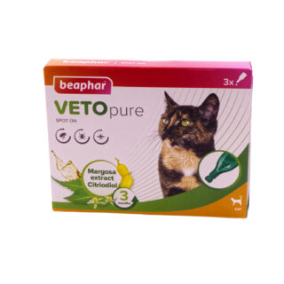 Beaphar VetoPure SpotOn Cat N3 tilgad ektoparasiitide vastu - kass