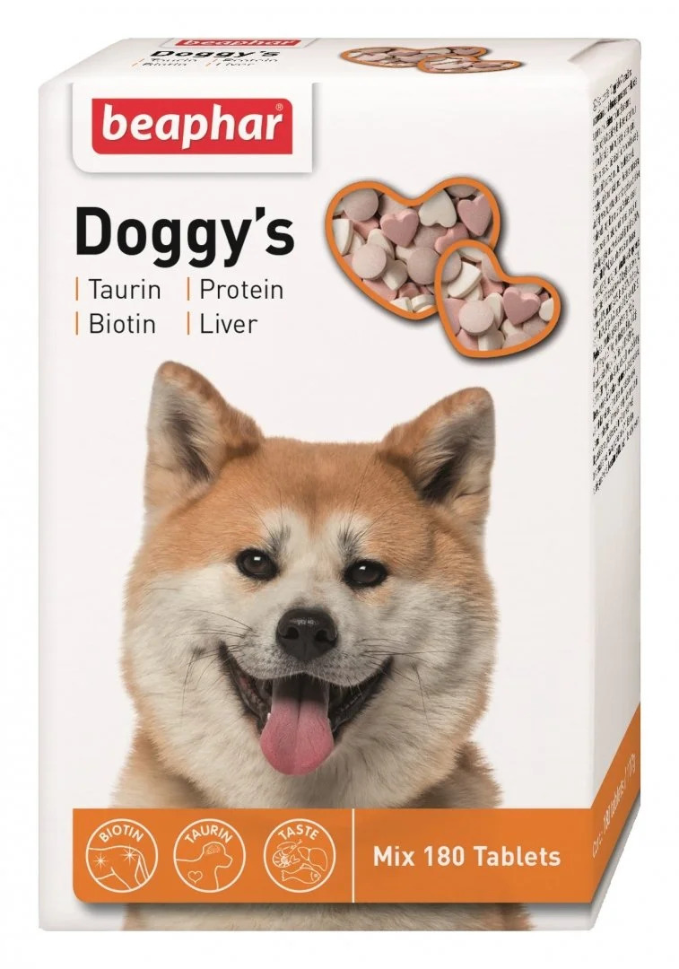 Beaphar Doggys vitamiinid koertele 180tb tauriin+biotiin