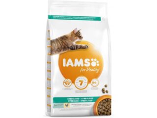 Kuiv täissööt IAMS CAT Adult Light/Sterilised kanaga 1,5 kg kassidele