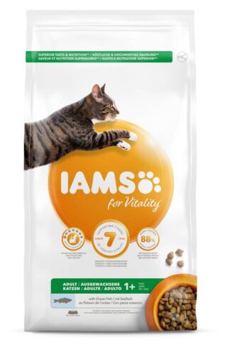 Kuiv täissööt IAMS CAT Adult ookeanilise kalaga 3 kg kassidele