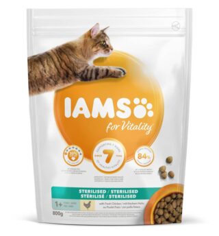 Kuiv täissööt IAMS CAT Adult Light/Sterilised kanaga 3kg kassidele