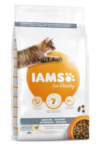 Kuiv täissööt IAMS CAT Adult Indoor kanaga 3 kg kassidele