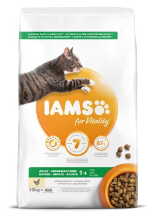 Kuiv täissööt IAMS CAT Adult kanaga 10kg kassidele